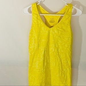Zella yellow razor tank top